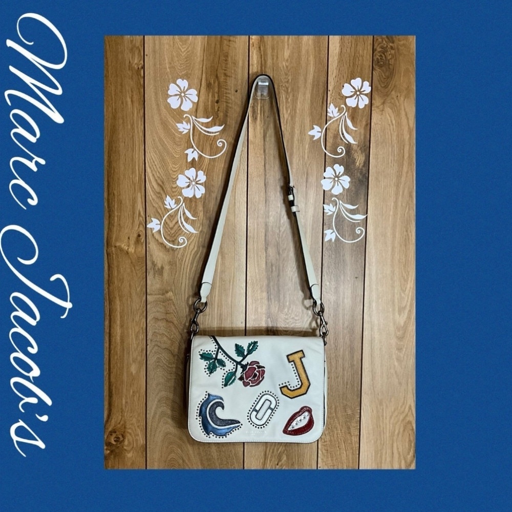 Marc Jacobs Embrodiry Patchwork Shoulder Messager… - image 1